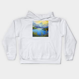 Mountain Serenity: Lakeside Whisper Kids Hoodie